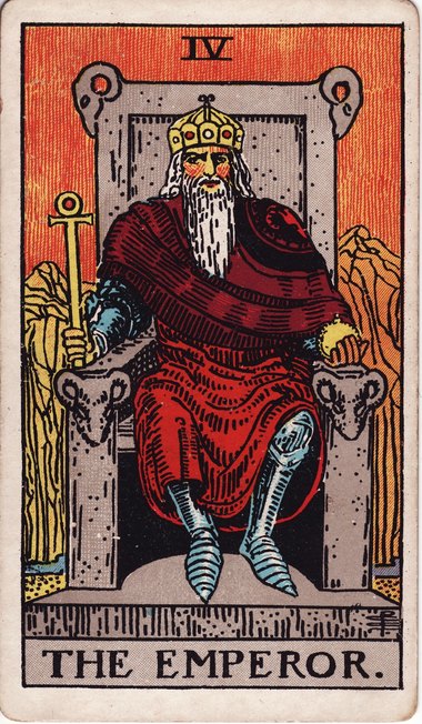 The Emperor, from the 1909 Waite-Smith tarot