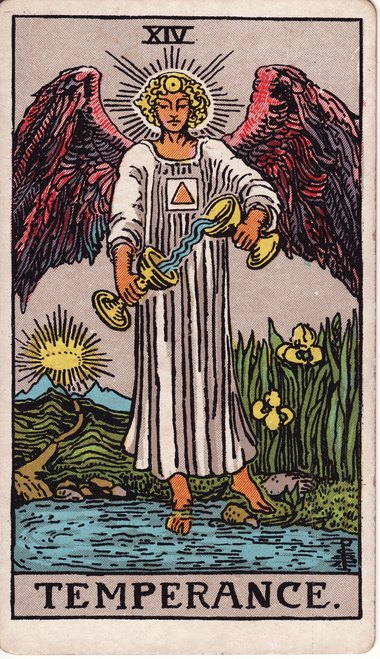 Temperance, from the 1909 Waite-Smith tarot