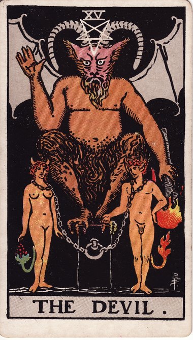 The Devil, from the 1909 Waite-Smith tarot